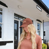 COFFEE please Embroidered Hat - brown
