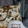 Put it on my Husband’s tab Embroidered Hat - cream/leopard
