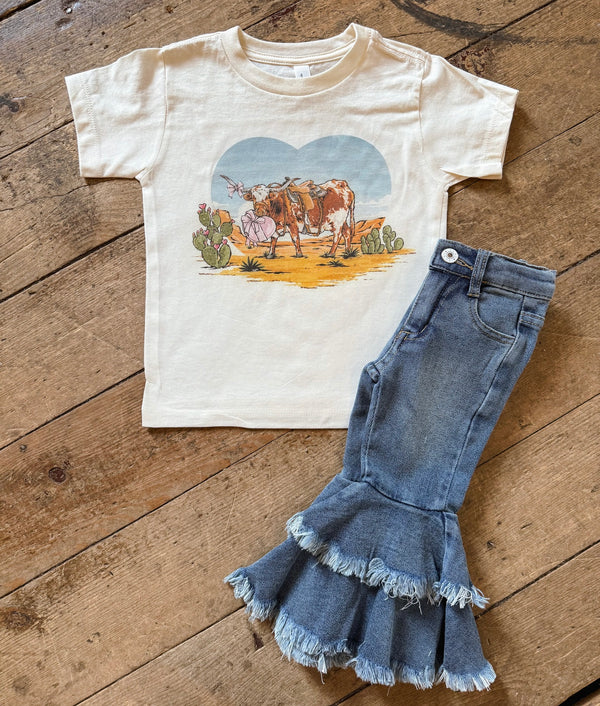 Longhorn Valentine’s Day Kids Tee