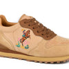 Roper Giddyup Rider - TAN COW SUED WITH HORSE EMBROIDERY,  LACE UP JOGGER