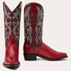 Stetson Women’s LAUREN Goat Leather Western Boots - red/wine snip toe