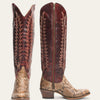 Stetson Women’s RUBY Python Western Boots - red round toe