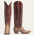 Stetson Women’s RUBY Python Western Boots - red round toe