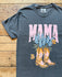 MAMA boots & flowers Graphic Tee - pepper