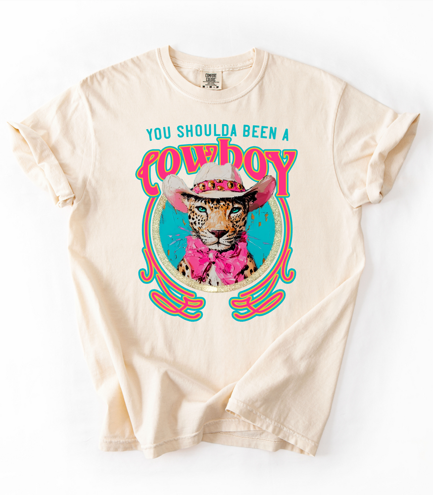 Shoulda Been A Cowboy Cheetah Graphic Tee