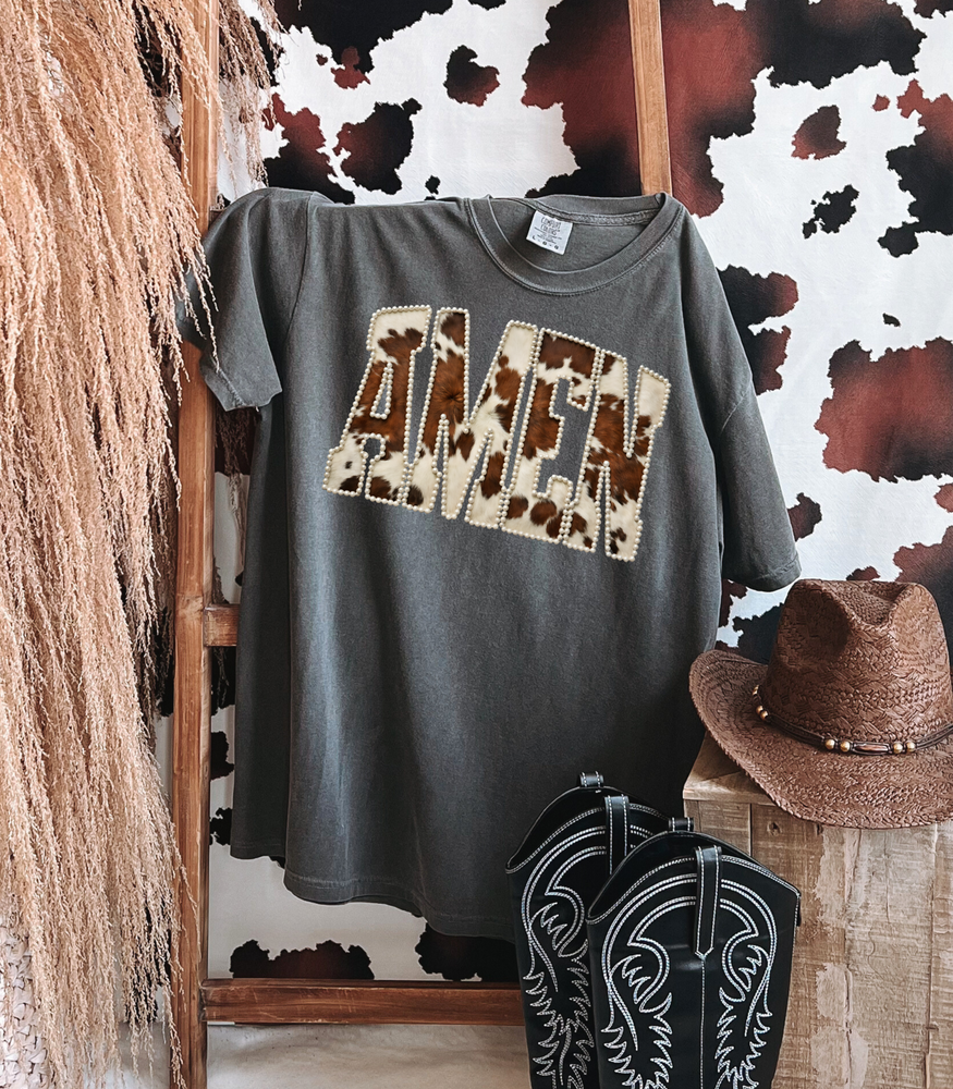 Amen Cowhide and Pearl Graphic Tee