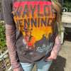 WRANGLER® WAYLON JENNINGS CONCERT T-SHIRT- Chocolate Plum