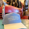 LOVES JESUS, ESPRESSO MARTINIS & AMERICA TOO Embroidered Hat - baby blue/cream