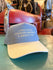 LOVES JESUS, ESPRESSO MARTINIS & AMERICA TOO Embroidered Hat - baby blue/cream