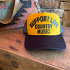 SUPPORT LIVE COUNTRY MUSIC Trucker Hat - mustard/black