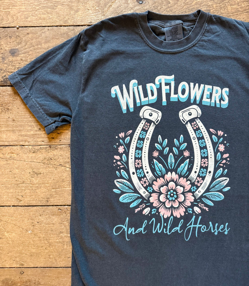 Wild Flowers And Wild Horses Graphic Tee