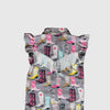 Little Girls Boot Print Pearl Snap