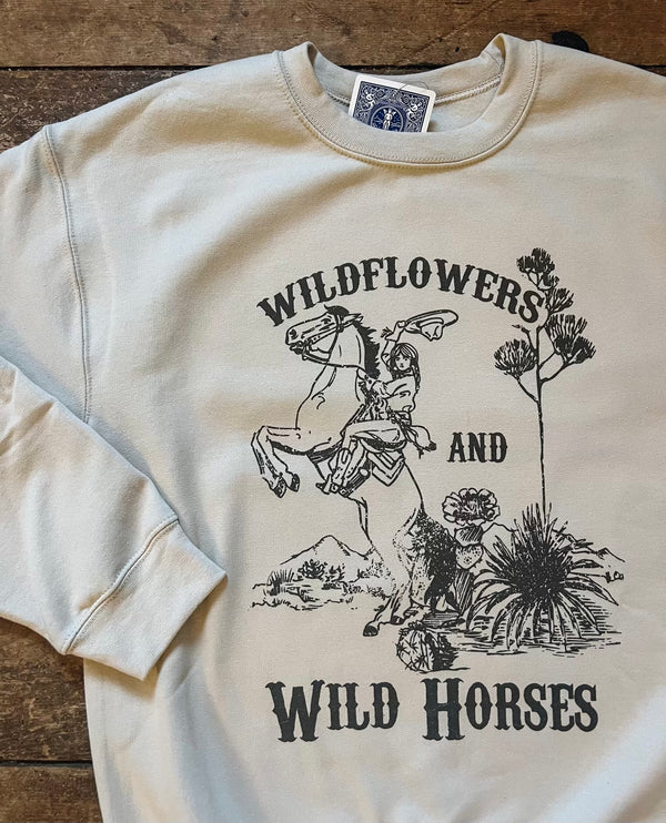 Wildflowers and Wild Horses Crewneck