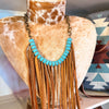 Lots Leather & Fringe Necklace