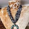 Double Scarf Squash Blossom Necklace