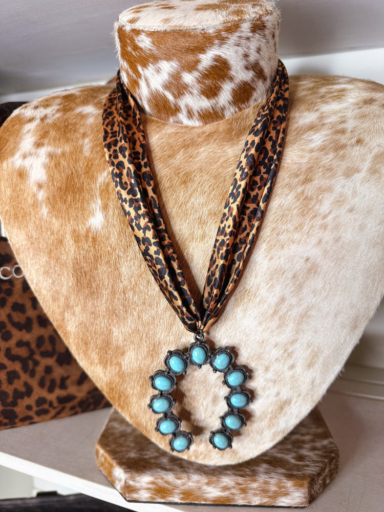 Double Scarf Squash Blossom Necklace