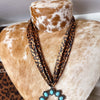 Double Scarf Squash Blossom Necklace