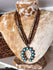 Double Scarf Squash Blossom Necklace