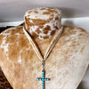 Double Scarf with Cross Necklace