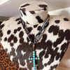 Double Scarf with Cross Necklace