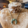 Navajo Handmade Squash Blossom Necklace - Kingman Turquoise