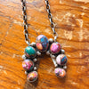 Navajo Handmade Squash Blossom Necklace - Pink Dahlia
