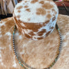Sterling Silver Pearl & Green Heishi Turquoise Necklace - 19”