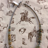 Green Turquoise Graduated Necklace with Sterling Silver Navajo Pearls & Hematite - 23"
