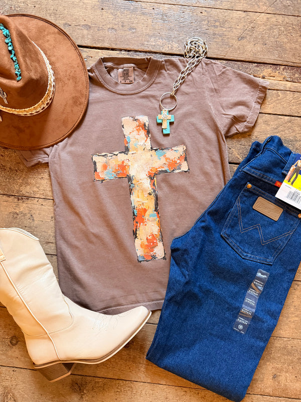 Western Paint Cross Graphic Tee