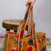 Mustard Quilted Large Everyday Tote Bag