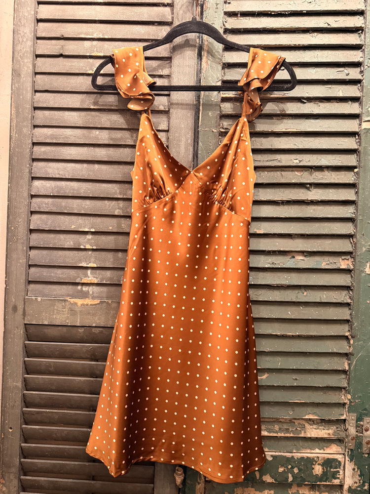 Polka Dot Darling Flutter Sleeves Mini Dress