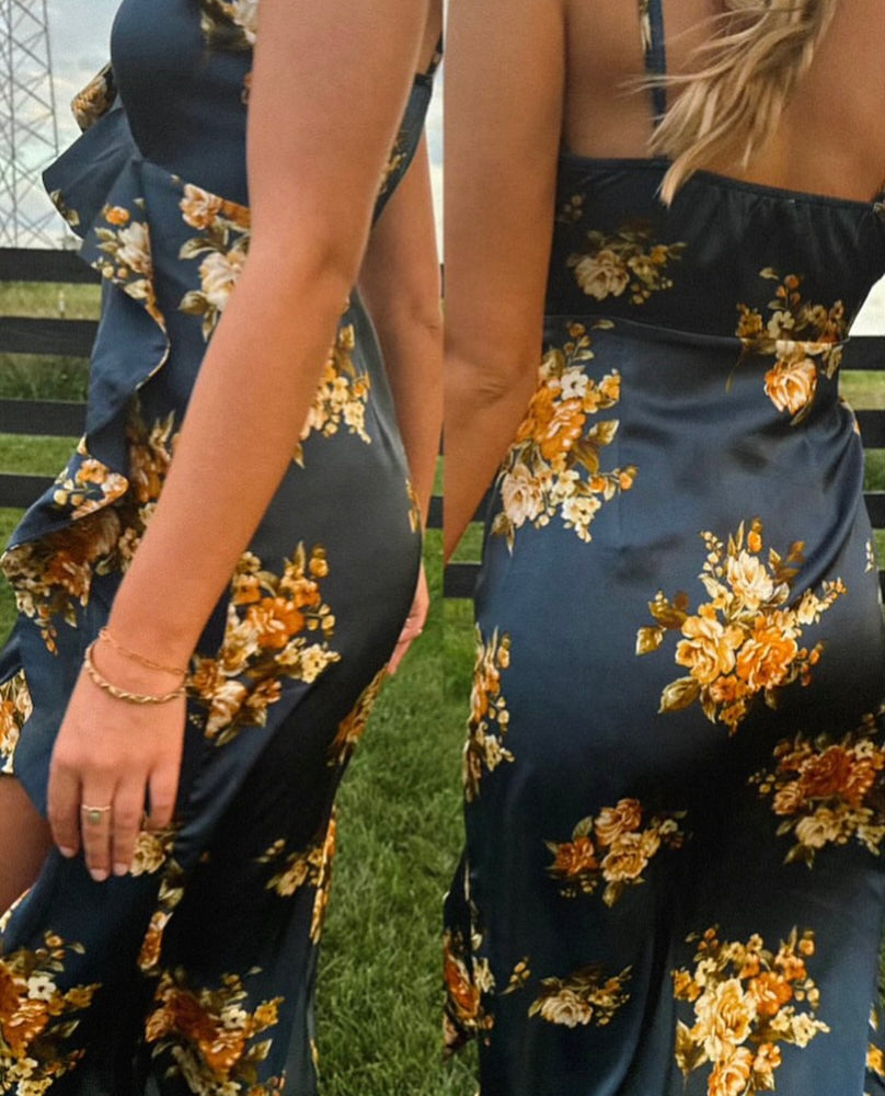 Floral Ruffle Maxi Dress