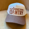 Play Something Country Embroidered Hat - cream/brown