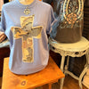 Camo and Pearls Cross Graphic Tee
