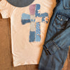 Patchwork Print Cross Graphic Tee
