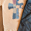 Patchwork Print Cross Graphic Tee