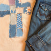 Patchwork Print Cross Graphic Tee