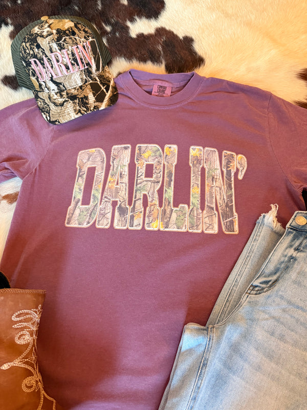 Darlin Camo Print Graphic Tee