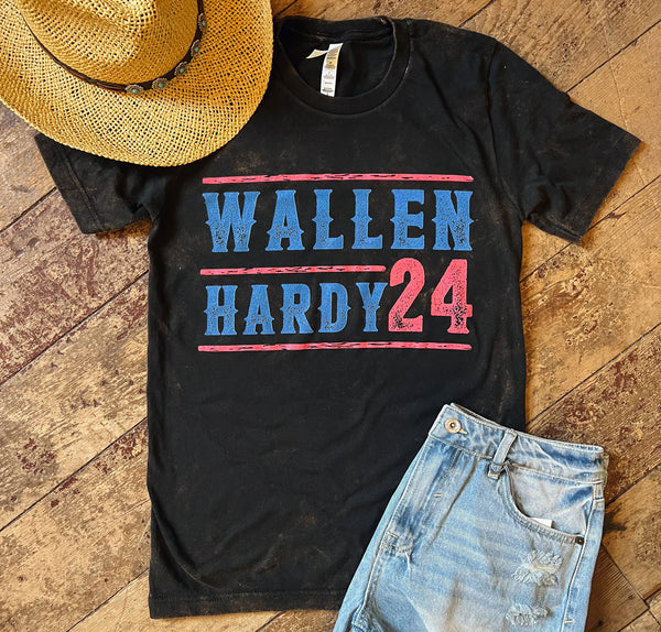 Wallen Hardy 24 Graphic Tee- Acid Wash Black