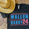 Wallen Hardy 24 Graphic Tee- Acid Wash Black