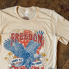 Freedom Tour 1776 “BORN TO BE FREE” Graphic Tee- Natural