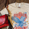 Freedom Tour 1776 “BORN TO BE FREE” Graphic Tee- Natural