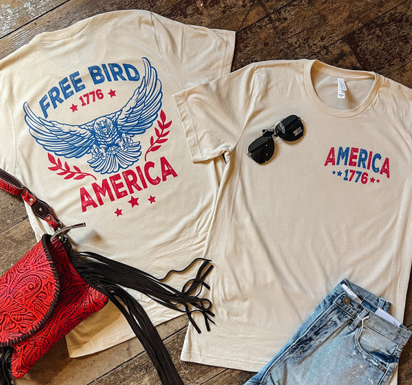 America Free Bird Pocket Graphic Tee