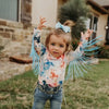 Little Girls Ruffle Denim Bell-bottom Jeans