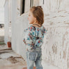 Little Girls Ruffle Denim Bell-bottom Jeans