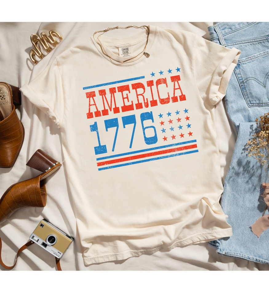 1776 America USA Patriotic Graphic Tee