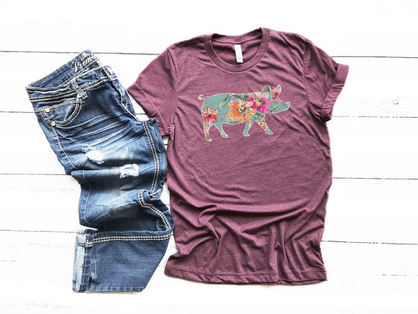 Floral Pig Graphic Tee