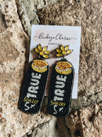 Seltzer Can Beaded Earrings