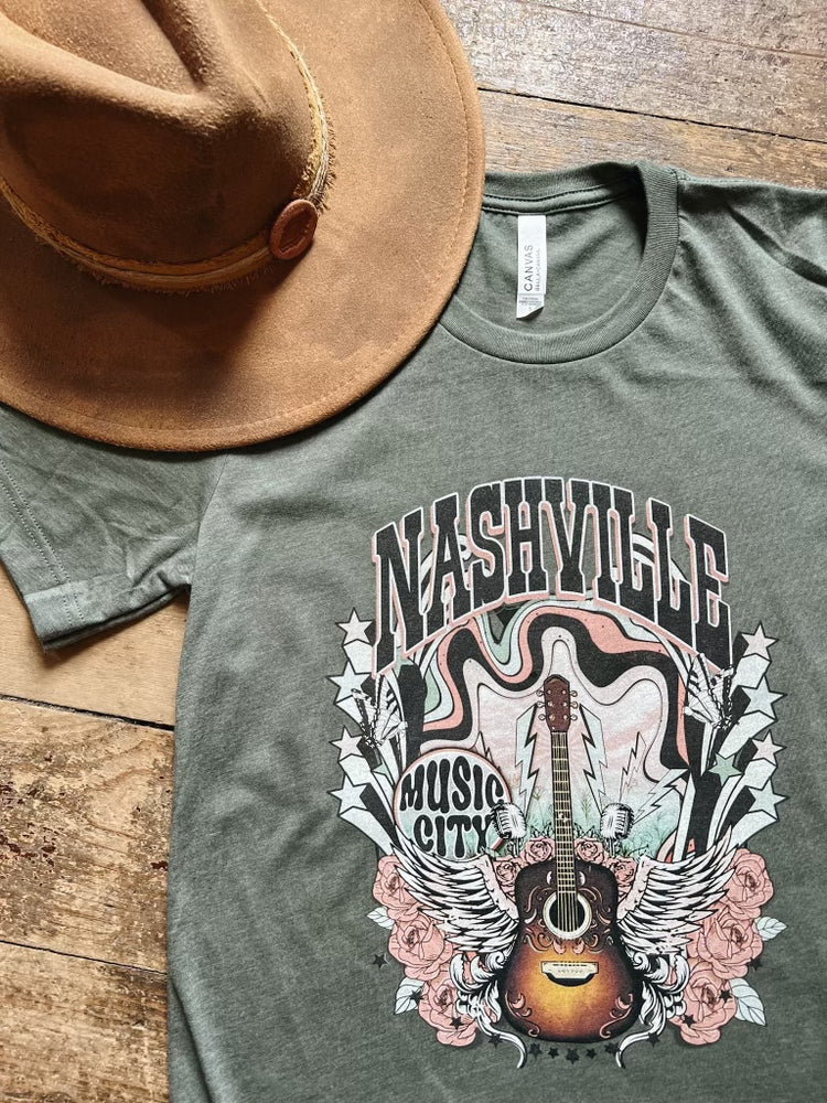 Nashville Angel Guitar Tee