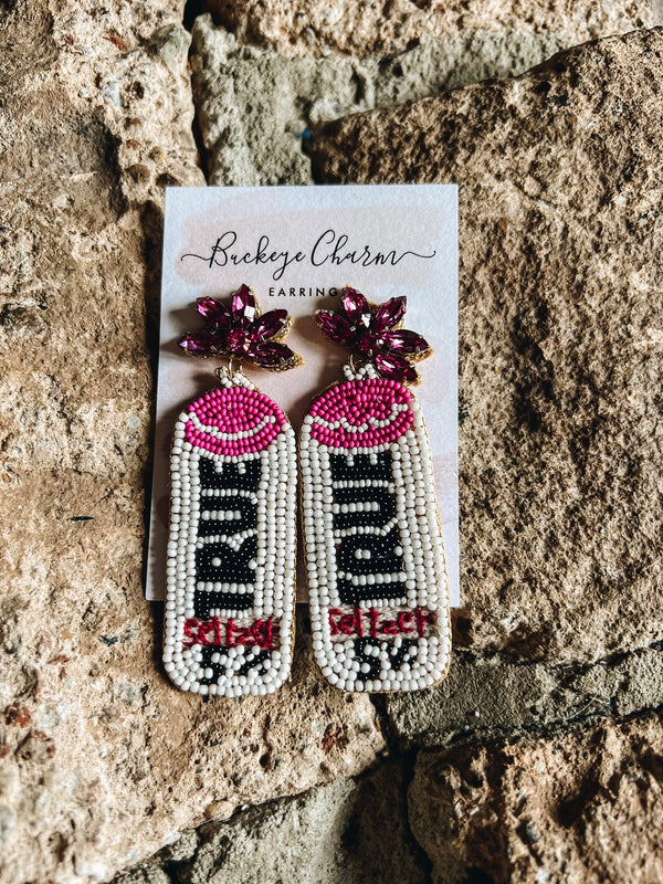Seltzer Can Beaded Earrings